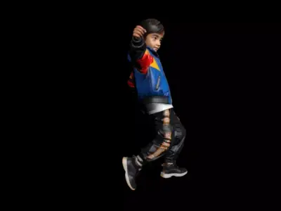 Teenagers Street Dance 3D model