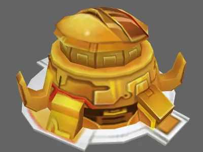 Rotating turret - flame type 02 3D model