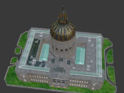 San Francisco City Hall  Low-poly 3D model