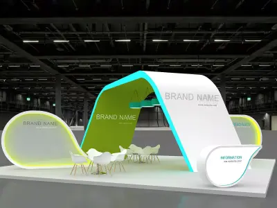 exhibition booth stand 3d model tradeshow 3D 3D model