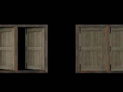 Wood Windows 3D model