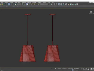 Castle Swing Mini Pendant Light Low-poly 3D model