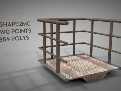 Modular Railway Overpass v4 3D model