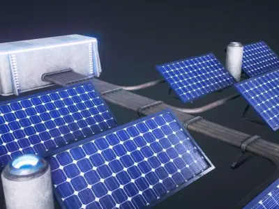 Mars Kitbash - Solar Systems Low-poly 3D model