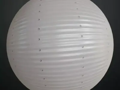 Wavy Corrugated Metal Plate PBR Seamless Texture