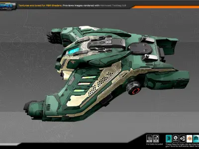 SF Bomber CR3 Low-poly 3D model