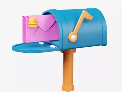 Mail Box 3D Icon Illustration Low-poly 3D model