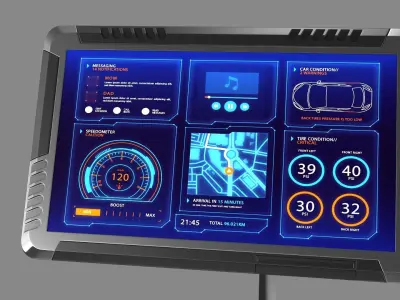 Sci-fi Monitor 9 Low-poly 3D model