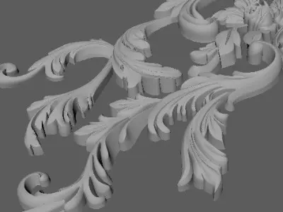 dekor ornate crown cutout 3D model