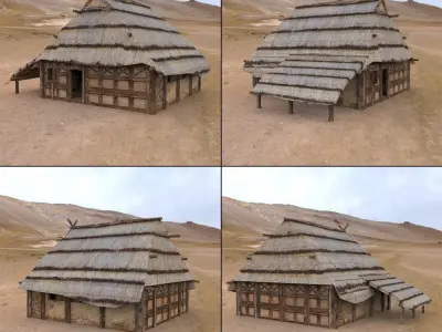 Castle Keep And Tower Low-poly 3D model