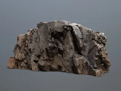 Mountain Low-poly 3D model 11