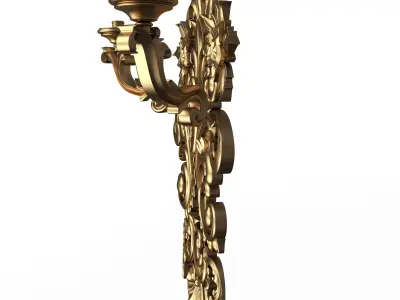 Classic Wall Chandelier 05 Low-poly 3D model