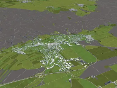 Eisenstadt Austria 50x50km 3D model