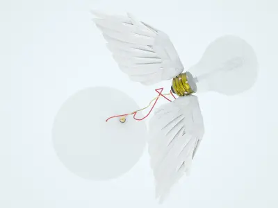 Ingo Maurer - Lucellino Lamp 1980 3D model