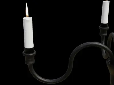 Candelabra Low-poly 3D model