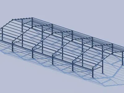  Structural engineering of Metal frame buildings 3D model