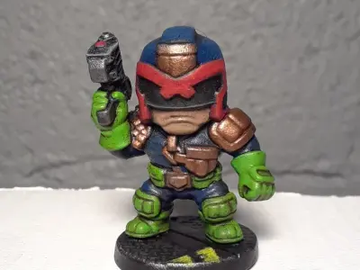 Chibi Lawman biker set 3D print model