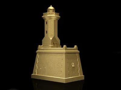 King Charles The First Lighthouse in Constanta 3D print model