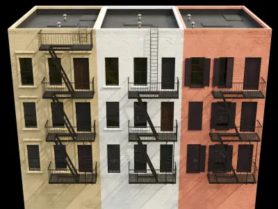 Residential buildings 3D model