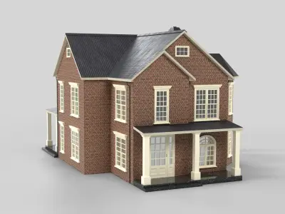 British House Design 19T4 Low-poly 3D model