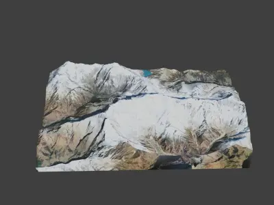 Annapurna III Mountain Low-poly 3D model