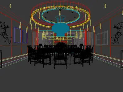 Business Restaurant - Coffee - Banquet  43 3D model