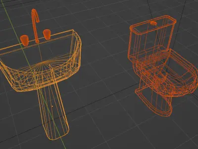 Prison Cell Low-poly 3D model