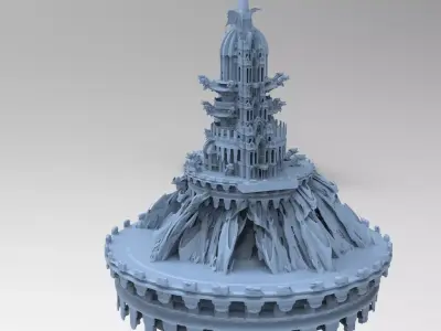 Necromancer island tower 3D model