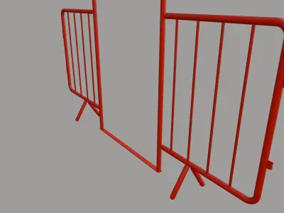 Walkthrough Crowd Barrier Low-poly 3D model