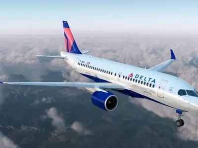  Delta Airlines Airbus A220-100 Detailed Cabin 