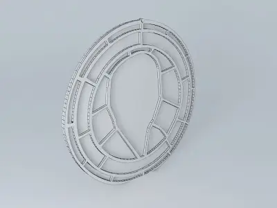 Marie Curie Medallion Stain Glass Window 3D model