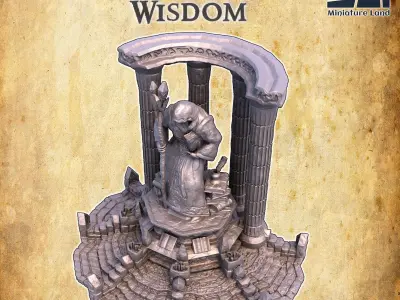 Altar of Wisdom Tabletop Terrain 28MM  3D print model