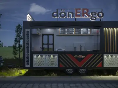 CONTAINER FOOD TRUCK IMMBIS DONERGO 3D model