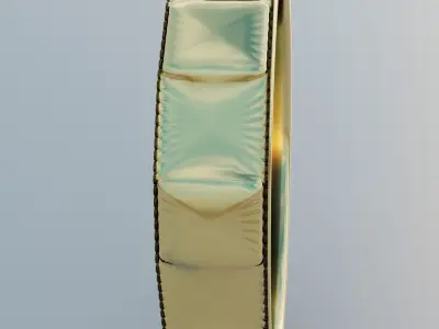 Elegant Gold Ring Model  Texture