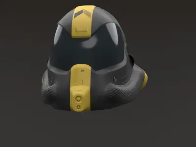 Sci-fi Helmet Low-poly 3D model