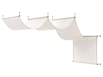 Curtain HE-No 06 Bedroom Canopy 01 3D model