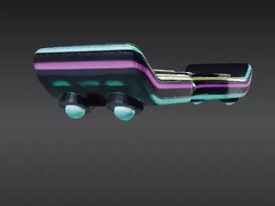 Futuristic Hoverboard 3D Model Sci-Fi Cartoon Vehicle  Low-poly 3D model