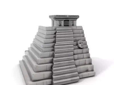Ancient Stone Pyramid model pack Low-poly 3D model