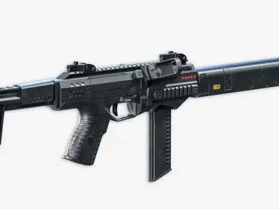 SMG - Scifi Low-poly 3D model