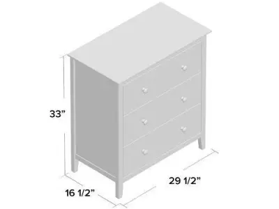 Unfinished Sommerville Bachelor Chest 3D model