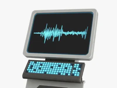 Sci Fi Terminal v2 Low-poly 3D model