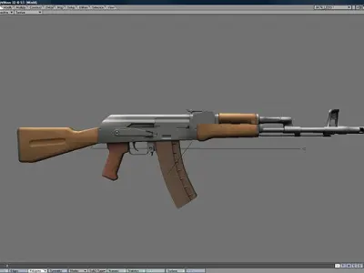Weapons rifle Low-poly 3D model