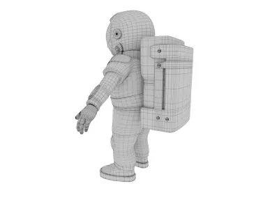 CARTOON  ASTRONAUT 3D model
