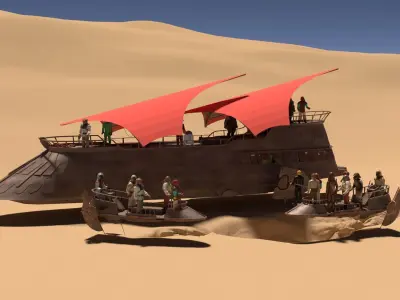 Sarlacc Pit playset 1-18 scale for 3-75 inch figures 3D print model