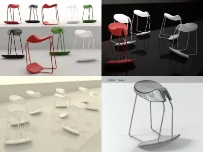 Dinamica stool 3D model