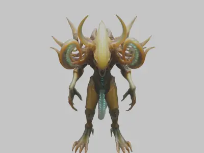 Fantasy Alien Character Monster Low-poly 3D model