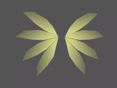 Low Poly Wings v3 007 Free low-poly 3D model