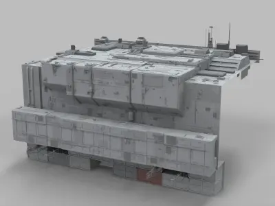 Sci-Fi architecture Elements collection 11 3D model
