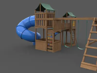 PBR Playground Jungle Gym 12 Low-poly 3D model
