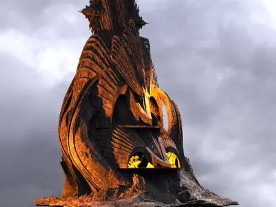 Voice of Sauron tower 1  3D model